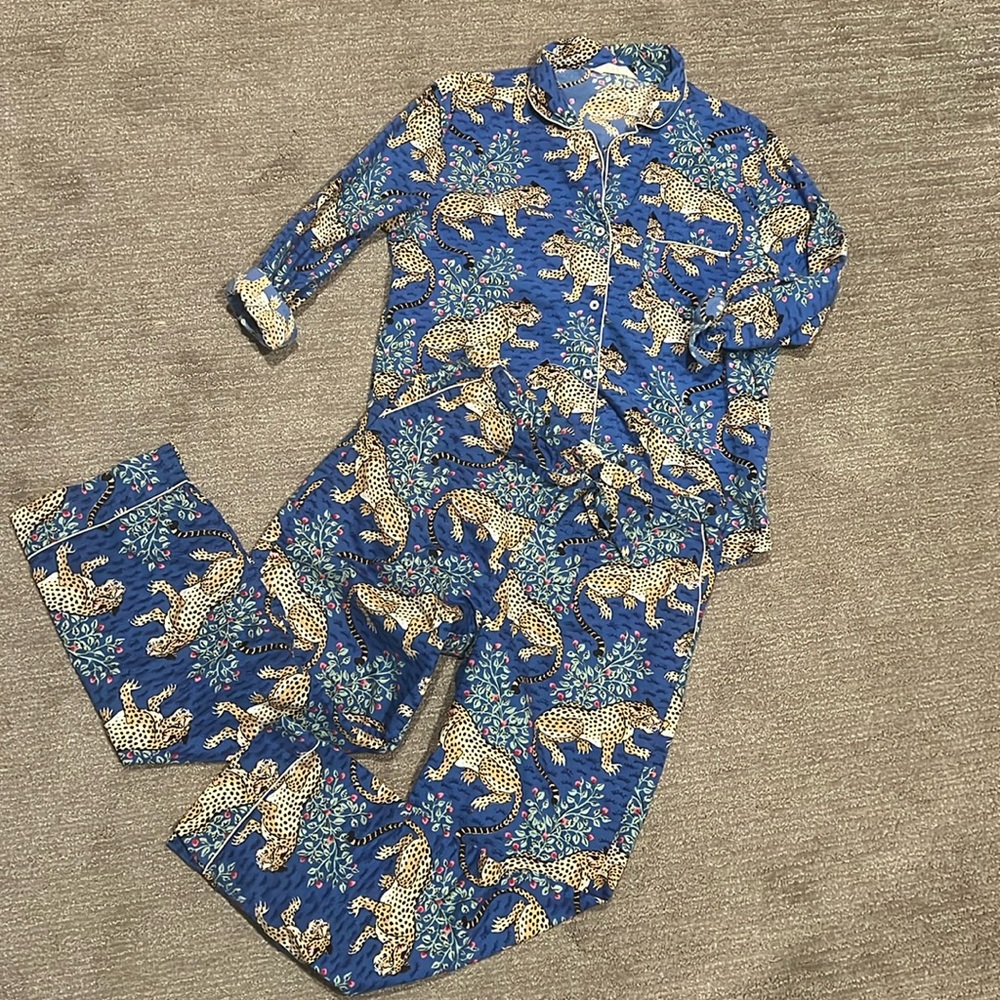 Printfresh sapphire blue Bagheera pajama set small